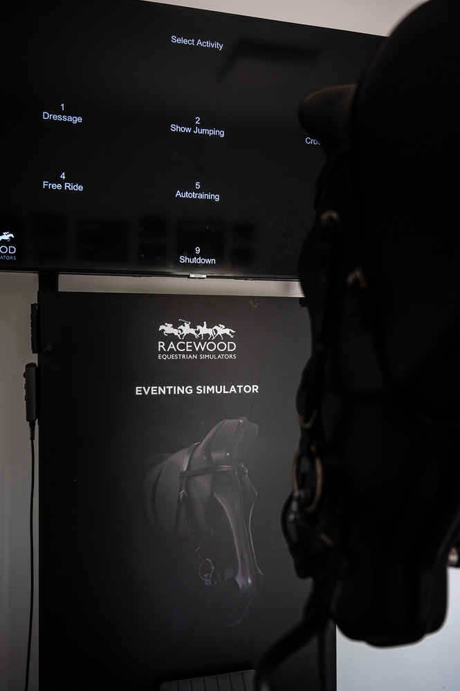 Racewood simulator activity selection screen