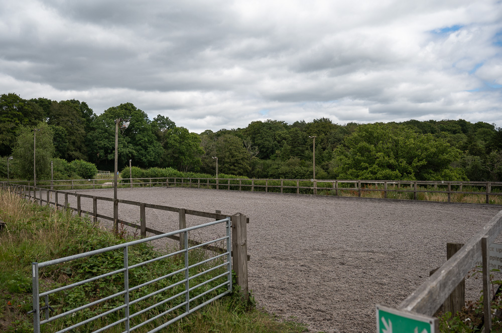 Outdoor arena at Hurstwood Farm